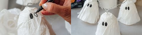 Se vores guide til at lave din helt egen Halloween lyskæde her på Bilka.dk. Spøgelseslyskæden her er perfekt, hvis du vil lave DIY Halloween pynt til hjemmet - både for børn og voksne! 
