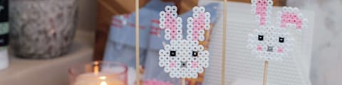 Lav kanin perleplader til påske med Bilka - Hent skabelonen her. 