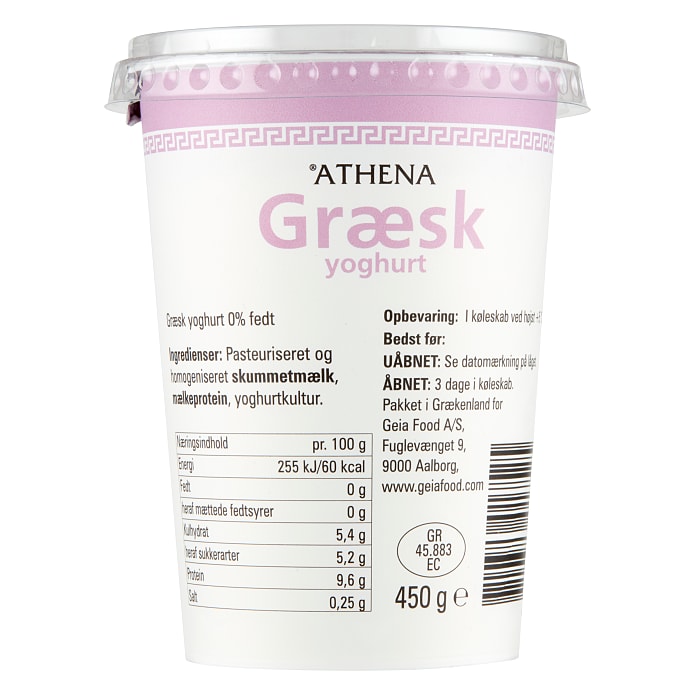 Græsk yoghurt 0% fedt