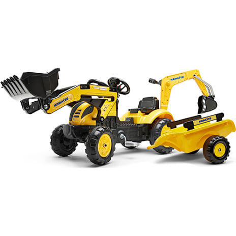 Falk Toys Komatsu Rendegraver Med Trailer