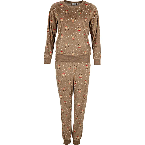 VRS dame homewear julesæt - XL - Beige