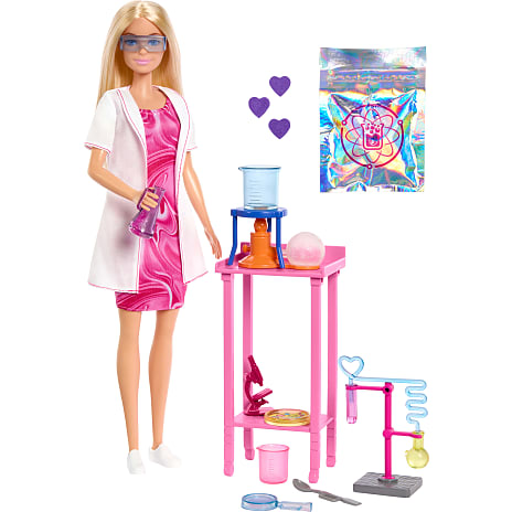 Barbie Forskerlegesæt Med Dukke