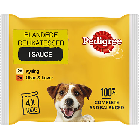 Pedigree Vådfoder Okse, Lam og Kalkun