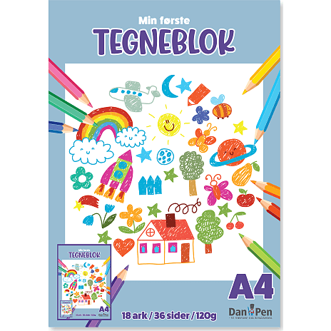 Danpen tegneblok A4 36 sider 1 stk.