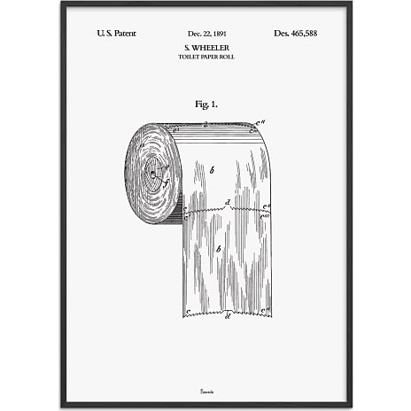 Citatplakat Toiletrullen - 70x100 cm 1 stk.