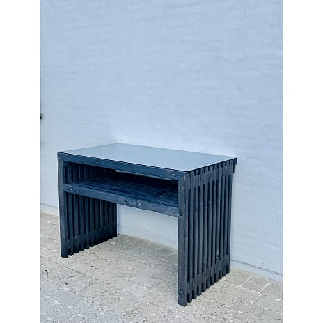 Kabeltromlen Grillbord af traller med topplade - Sortbejdset