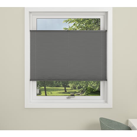 DEBEL Touch Split plisségardin 120 x 160 cm - grå 1 stk.