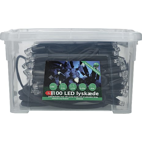 Q-line lyskæde 100 LED varm hvid