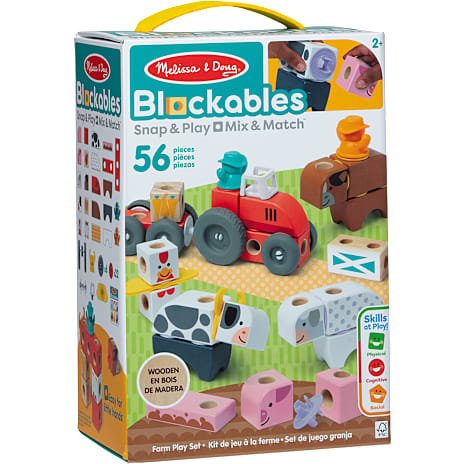 Melissa & Doug Blockables Gårdsæt 56 Dele