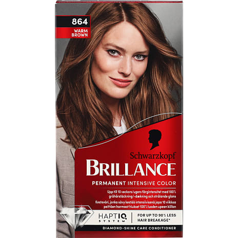 Schwarzkopf Permanent Hårfarve 864 Warm Brown Med Serum