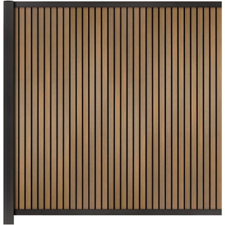Hortus Riva Tillægselement Teak/Sort Lodret