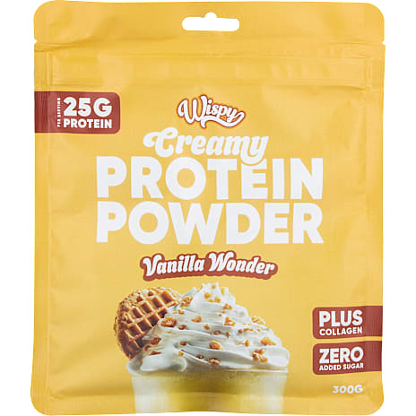 Wispy Creamy proteinpulver m. vaniljesmag og kollagen 300 g