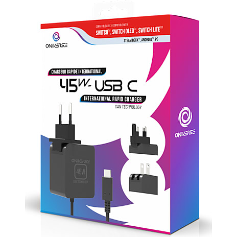 Oniverse Switch lader 45W - sort 1 stk.