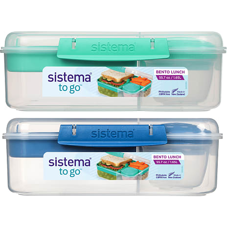 Sistema Bento Lunch To Go 1,65 Liter Assorteret