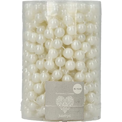 Julefryd mini kugleguirlande, perle