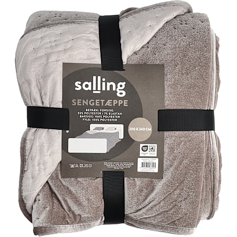 Salling Sengetæppe 200x240 cm Beige Og Sandfarvet