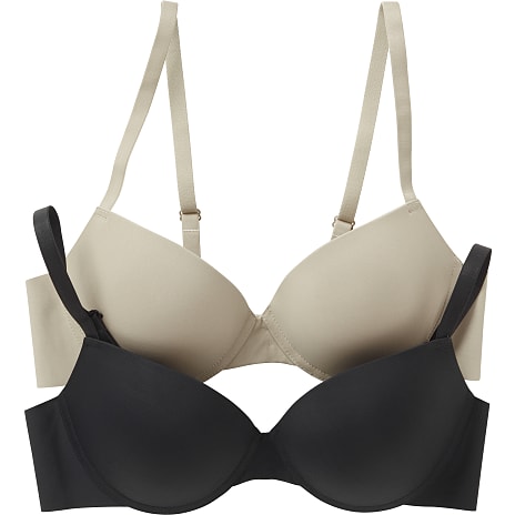 VRS Dame 2-pak BH Str. D75 Sort/Beige