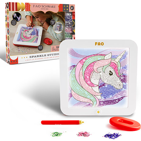 FAO Schwarz Diamond art - Glitter Enhjørning sæt 1 stk.