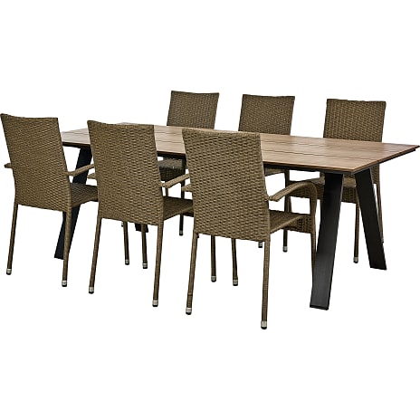 New York Havebord Med 6 Mallorca Stole Natur