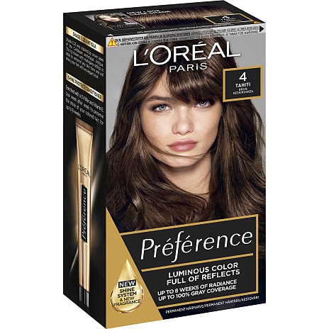 L'Oréal Paris Permanent Hårfarve 4 Tahiti Med Hi-Shine Eliksir