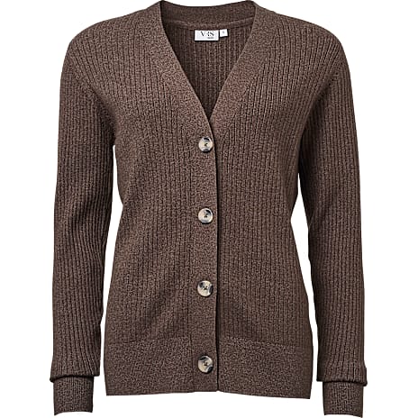 VRS Dame Cardigan Str. S Brun