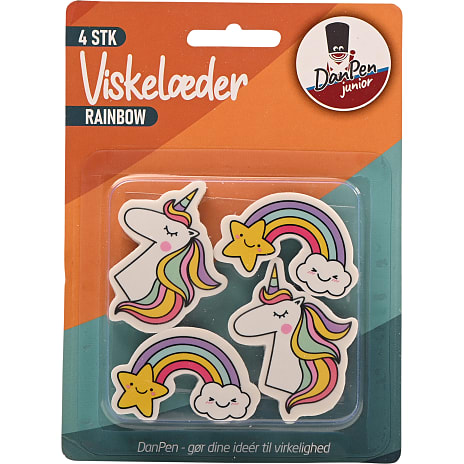 Danpen Viskelæder 4-pak Enhjørning