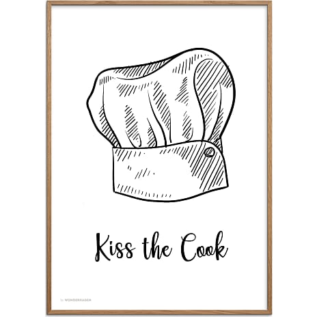 Citatplakat Kiss the cook - 30x40 cm 1 stk.