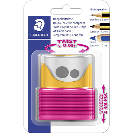 Staedtler Beholderspidser Dobbelt Gul/Pink