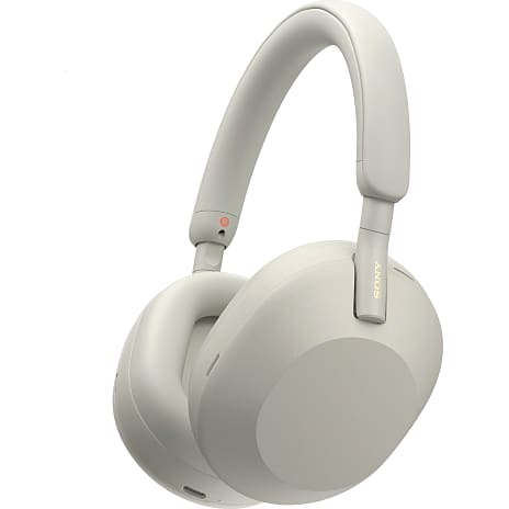 Sony WH-1000XM5 Trådløse Hovedtelefoner Med Støjreduktion Sølvfarvet