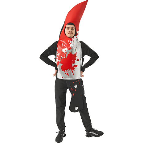 Halloween Blodig Kniv Kostume Str. 180