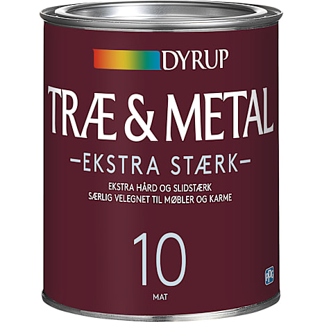 Dyrup træ & metal maling ekstra stærk 1 liter - hvid 1000 ml