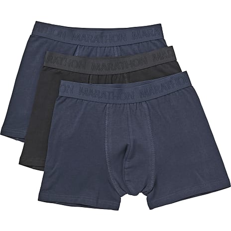 Marathon teen 3-pak boxershorts str. 16-17 år - mørkeblå/sort 1 stk.