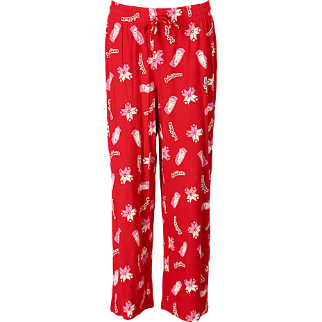 VRS Dame Pyjamasbukser Slik Print - 2XL - Rød