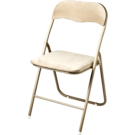 Klapstol Champagnefarvet Velour