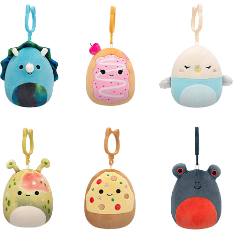 Squishmallows Bamser Med Klips 9 cm Assorteret