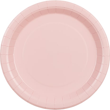 Andre Mærker Paptallerkener Ø: 23 cm 6-pak - Lyserød 6 stk.