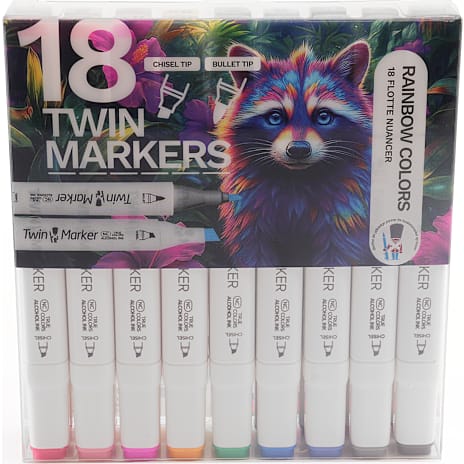 Danpen Twin Markers Rainbow Colors 18 stk. 1 stk.