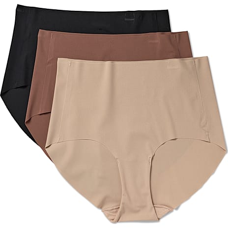 VRS dame 3-pak maxi str. m - beige/sort/brun 1 stk.