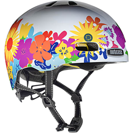Nutcase Cykelhjelm Hvid Med Blomster