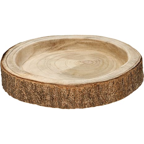 Træfad med bark D: 25 cm - natur 1 stk.