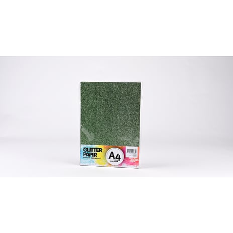 Andre Mærker Glitter papir A4 240g 8 ark 4 farver 1 stk.