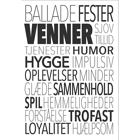 Salling Plakat med sort ramme 15 x 21 cm