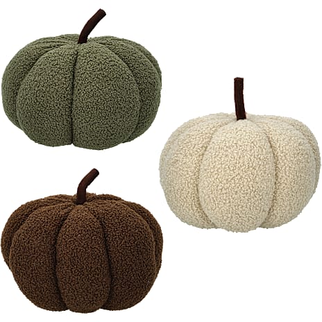 Efterårs plysgræskar H:22 cm - flere varianter - assorteret 1 stk.