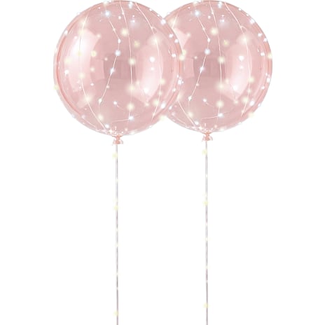 Andre Mærker Salling LED ballon Ø:45 cm 2-pak - Rose pastel 2 stk.