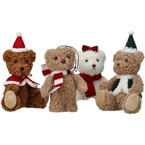 Julefryd Plysbamse Højde 11-13 cm Assorteret