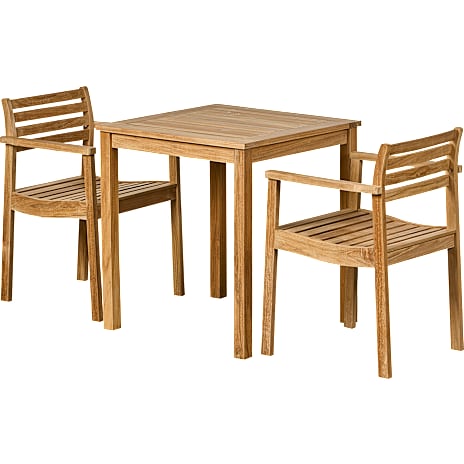 Rosenborg Balcony Havebord med 2 Havestole Teak