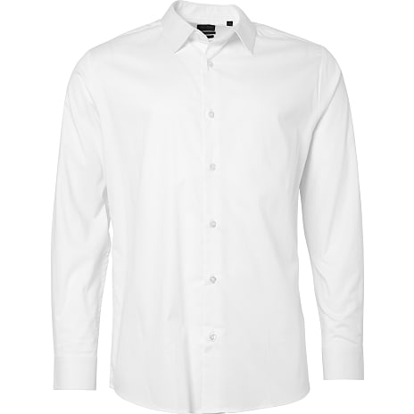 VRS Herre Slim Fit Skjorte Str. L Hvid