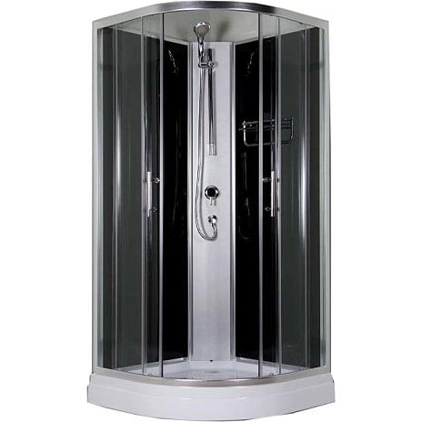 DenForm Brusekabine Sort Bagglas