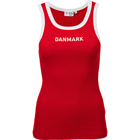 VRS dame rib tanktop str. M - rød 1 stk.