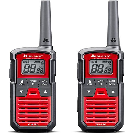 Midland XT10 Pro Walkie Talkie Rød/Sort